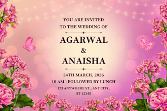 design  wedding and birthday invitation card using canva
