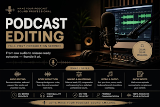 provide full podcast post production services