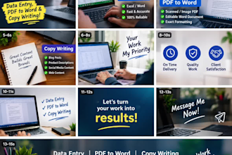 do data entry and typing biased project in 2 to 3 dollars