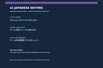 proofread and humanize ai translated japanese