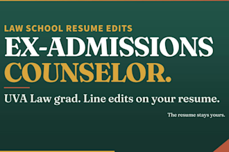 edit your law school resume as a former admissions counselor