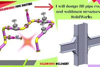 design 3d pipe routing and weldment structures in solidworks