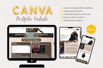 design a client ready canva portfolio website for your brand