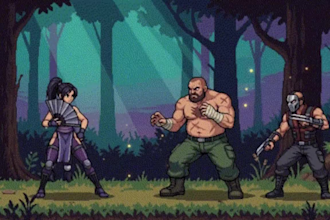 create  custom pixel art animation pixel art sprite sheet pixel character design