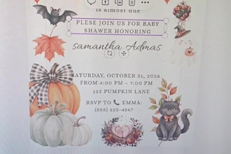 make a baby shawer for hollowen 2026