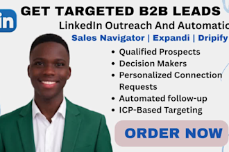 find b2b leads via sales navigator, expandi, dripify