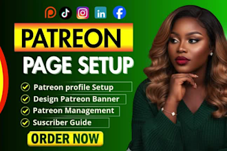 create professional patreon profile and patreon page setup