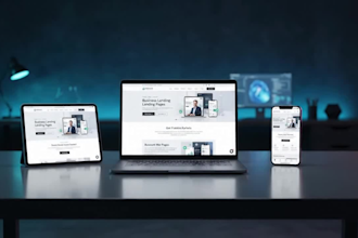 build a modern responsive landing page or one page website