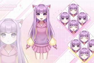 draw png tuber model png tuber character oc original character for stream