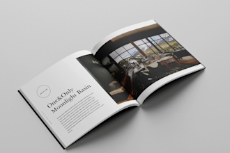 design product catalog, lookbook, magazine and brochure