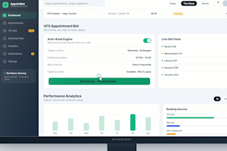 develop appointment bot,vfs appointment bot,booking bot,vfs bot