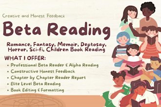 beta read your fiction critique manuscript evaluation developmental feedback