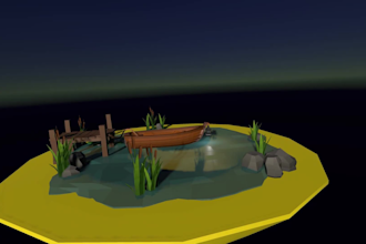 create low poly  3d props or environments for your game