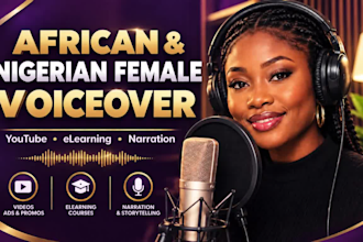 record african voiceover nigerian voiceover and african female voiceover