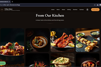 build a modern restaurant website with online ordering