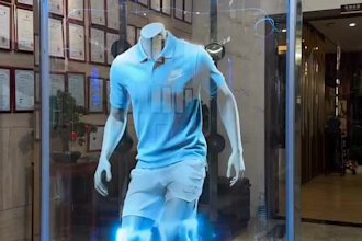 create futuristic 3d product animation for hologram fans and transparent display