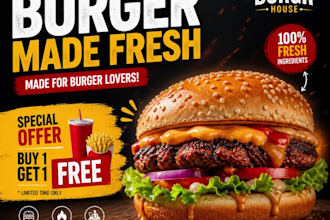 juicy burger add of table