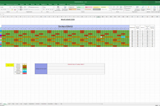 organize and manage professional work shift schedules in excel
