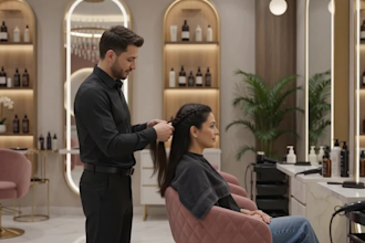 design 3d salon interior with realistic rendering