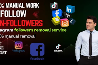manually clean your social media by removing fake, ghost, and inactive followers