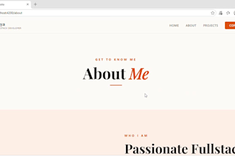 build a responsive portfolio website with animations