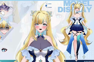 design and rig live2d vtuber model live2d anime vtuber model rigging 3d vtuber