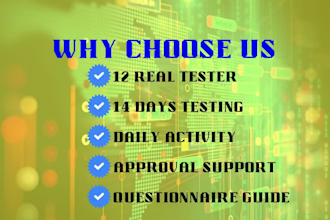 provide real 12 testers for your app for google play console closed testing