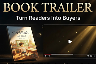 create a cinematic book trailer, book promo and author marketing video