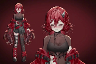 create anime 2d 3d avatar live2d vtuber model vtuber rigging for vtube studio