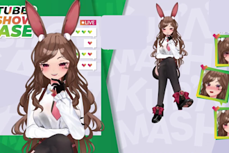 design and rig quality anime vtuber model live2d vtuber rigging for vtube studio