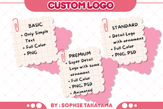 design cute anime vtuber logo and branding for twitch streamers