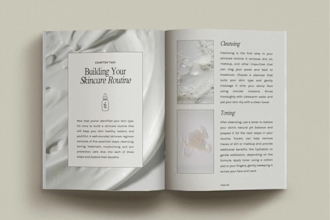 design skincare and wellness ebook canva beauty therapy pdf indesign layout