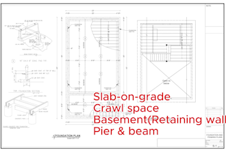 draftsman for city permit drawing 2d floor plans construction drawing house plan