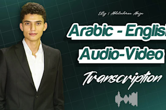 provide arabic audio and video transcription