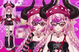 create and rig custom anime vtuber model, live2d rigging vtuber model for stream