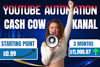 create and manage youtube automation cash cow channel from zero to hero