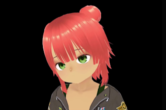 design custom vtuber model male vtube rig bgm anime character model live3d vrm