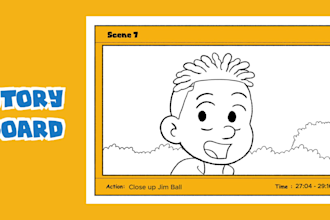create 2d animation storyboard and animatic for your script