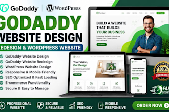 godaddy website design, godaddy website redesign and godaddy wordpress website