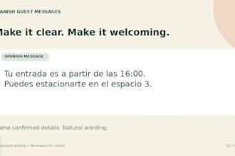 write clear spanish guest messages for your vacation rental