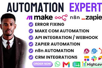 be your expert to fix or build make com automation scenario