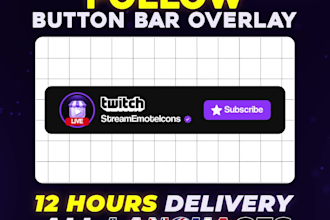 animated twitch subscribe button overlay