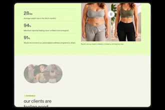 design a weight loss website, nutrition, fitness coach website