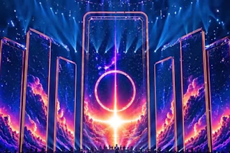 create 3d stage lighting, concert visuals led wall and stage visualization