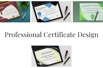 design professional and modern certificates for you