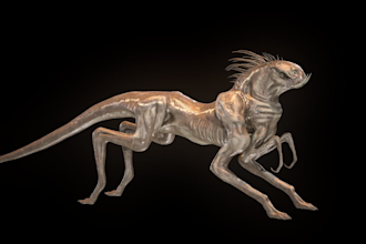 create 3d character and creature model for games and animation