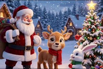 3d animation 3d christmas video christmas animation merry christmas new year