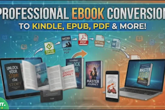 convert your ebook format to pdf, epub, azw, azw3