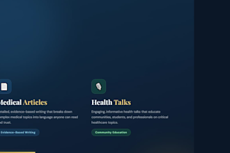 write medical and healthcare articles as a medical doctor