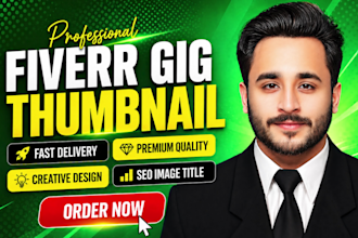 design fiverr gig thumbnail, gig image, gig picture, gig cover in 12 hours